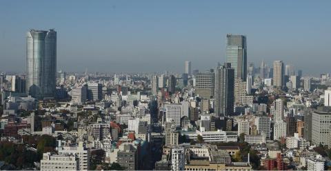 大展望台150mからの六本木ヒルズ周辺