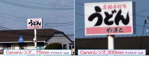 Canon75-300mmデジタルx4