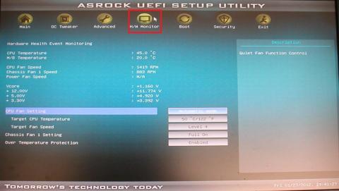 UEFI ハードウエアモニタ