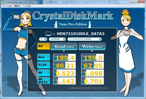 HDD(SATA6Gbpsです)