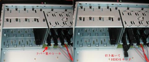 5/3.5インチベイ部分