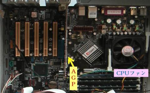 M/Bに取り付けた