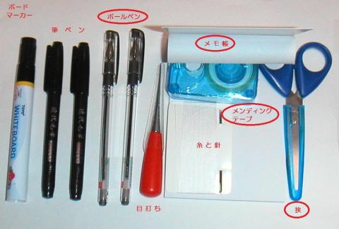 ペン類が2本入ってる