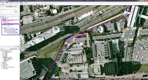 GoogleEarthで表示