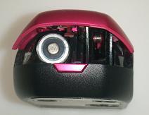 本体電池とレシーバー収納部