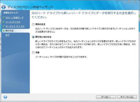 クローン方法選択