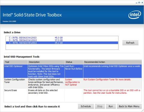 最適化が推奨されるパーティションG