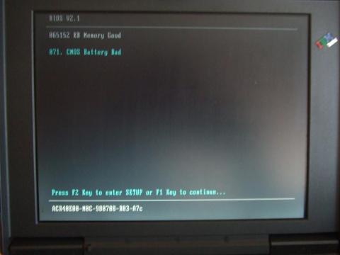 CMOS用バッテリが逝ったようだ