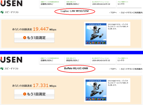 インターネット接続速度