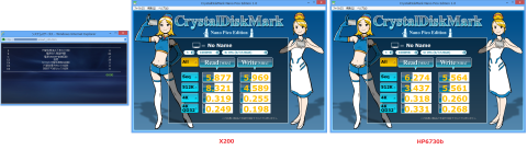 WDRED4TBに対し2つの端末から同時にCDMNP1GBをかけた結果