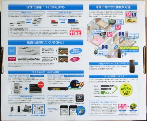 仕様(梱包箱裏面)