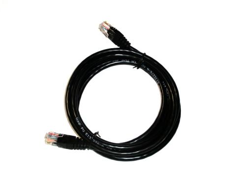 クールな黒いLANケーブル