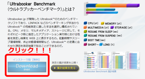 下の方にあるDownloadをクリックします