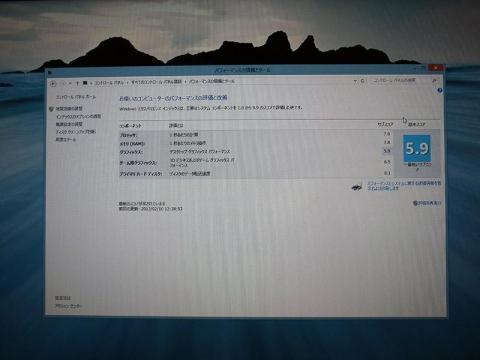 WindowsのスコアはGPUが5.9で最低。