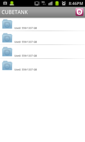 マイドライブを開いた状態