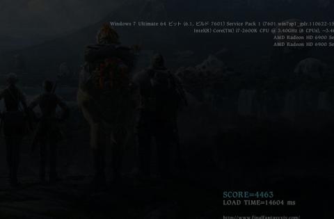 定番のFFベンチ。見た目だけは面白そうですね(ぉぃ