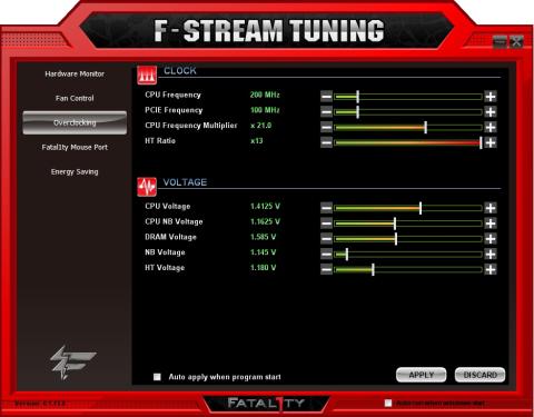 オーバークロック設定。やはり単純明快。