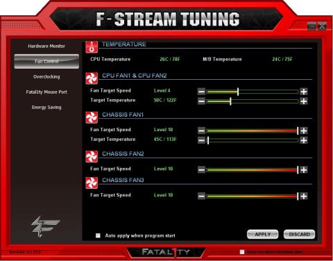 ファンコン画面。単純明快。