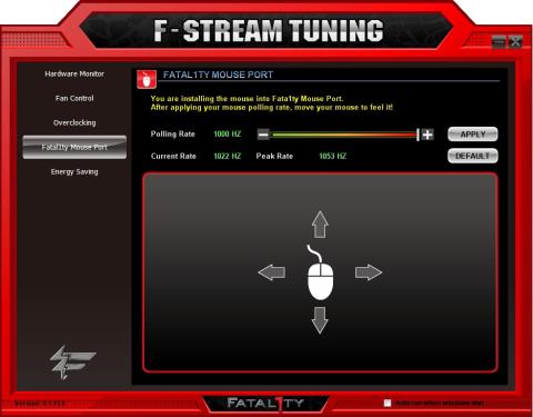 ポーリングレートは1000Hzを超えている。