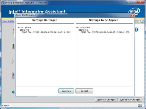 continue を押す。