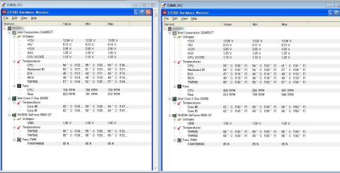 左:交換後 右:交換前