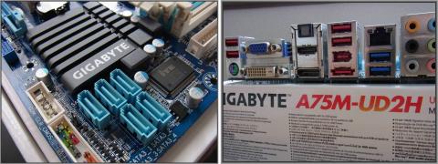 左:チップセット周辺 右:バックパネル