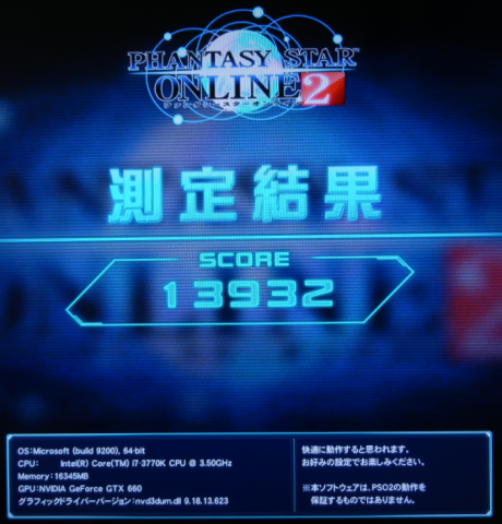 ドライバVer306.23 PSO2ベンチ