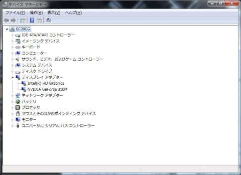 「ディスプレイアダプター」が2つ