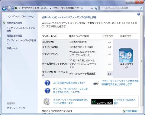 最低はHDDの5.9