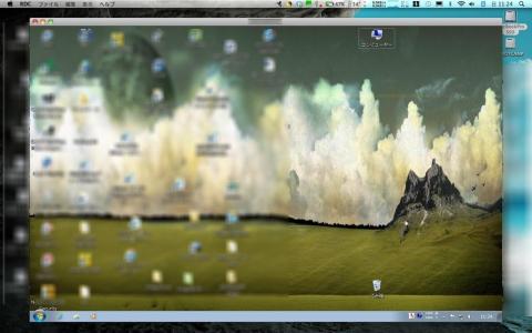 RDC for Mac実行中のデスクトップ
