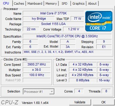 CPU-Z(3.9GHz)