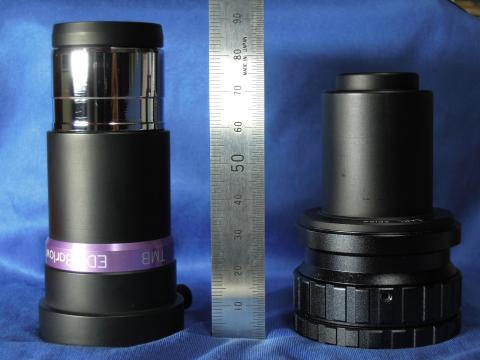 TMB ED Barlow と ZEISS Abbe Barlowの全長比較