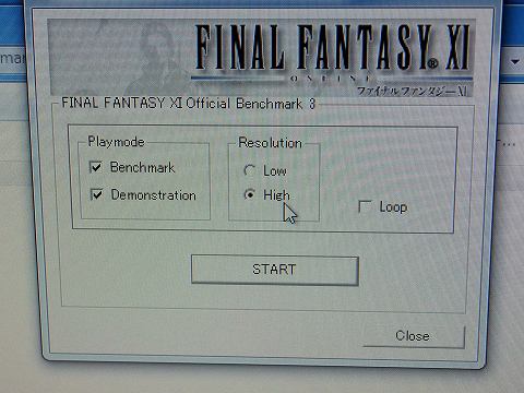 Final Fantasy Benchmark 3(以下FF11):High