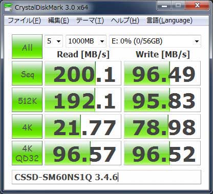 CDM設定そのまま&中身スッカラカン&P45 AHCIモード