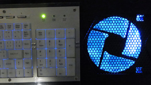 光るファンがめっちゃ明るく見える