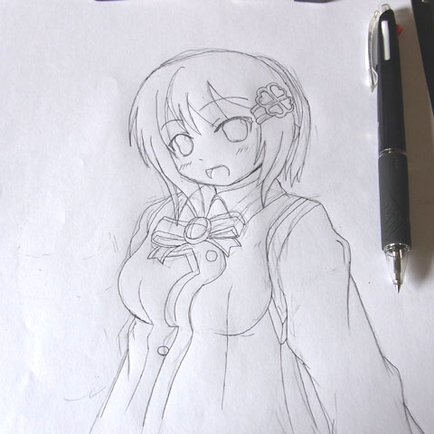 ボールペンでなぞって