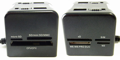 カードリーダーは左右に分散