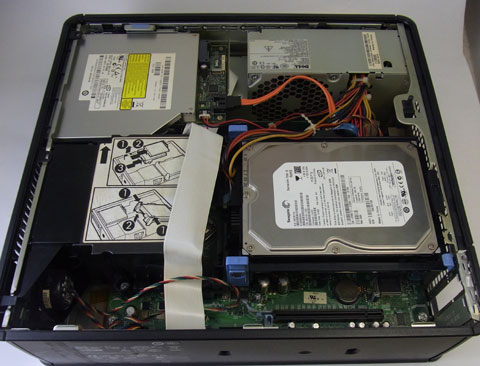 後継のOPTIPLEX 745 SF 内部 見事な詰め込みっぷり