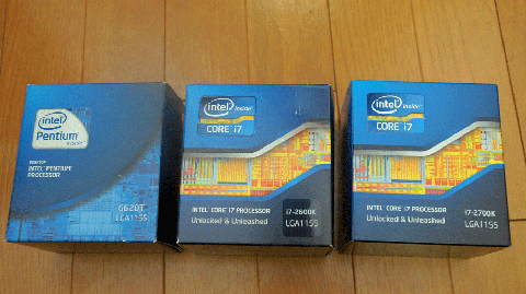 手持ちのSandy Bridgeを並べてみる