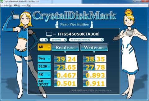HTS545050KTA300 CrystalDiskMark