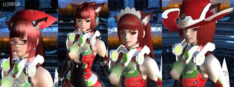 エステで髪型とアクセサリーをいじる 描画モードでもずいぶん見え方が違います