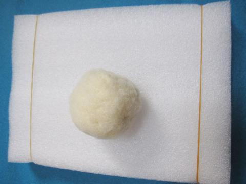 マット+カバ-の上でチクチクやって芯を作成…