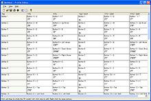 キーコンフィグ画面(一覧型)