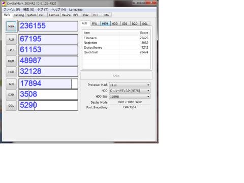 ノーマルCPUベンチ