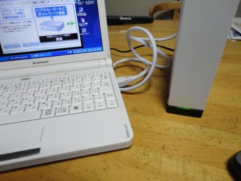 緑のランプの点灯