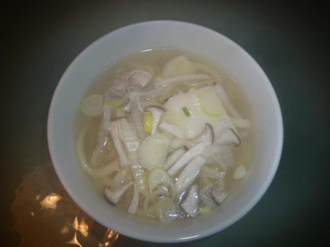 ぶなしめじ・長ネギ を使って力うどん