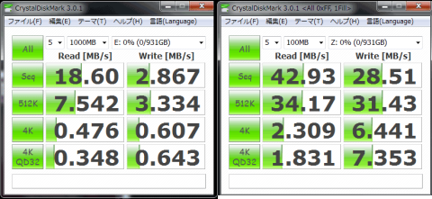 USB接続時とLAN接続時