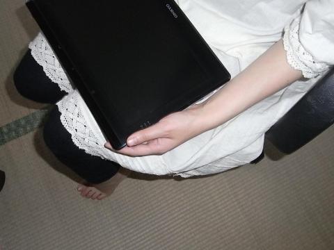 ひざに置いて何も言わずに持ってもらったスタイル