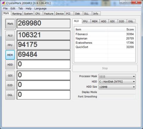 CrystalMark2004R3 Core i7-2600K@5GHz