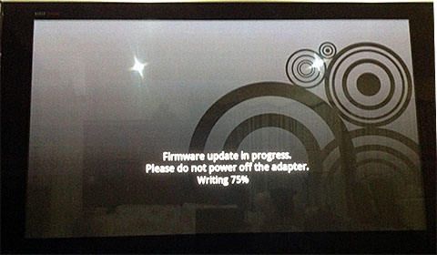 ファームウェア・アップ中